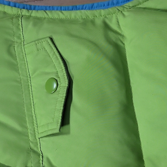 Gap Y2K 90s green down snap front puffer vest - Picture 3 of 7